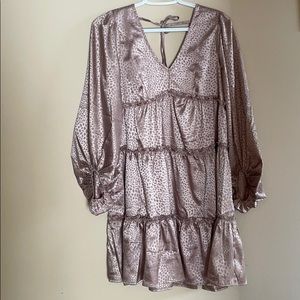 Pink Cheetah Babydoll Dress